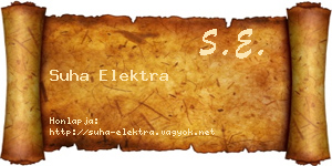 Suha Elektra névjegykártya